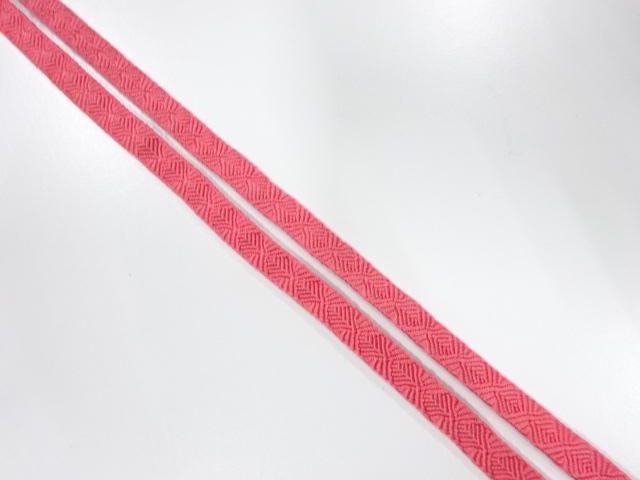 アンティーク　正絹　帯留め用　手組三分紐